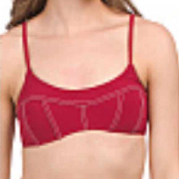 Gottex Classics Womans Raspberry Red Bikini Top Size 10 NWT White Contrast Beach - Picture 6 of 6